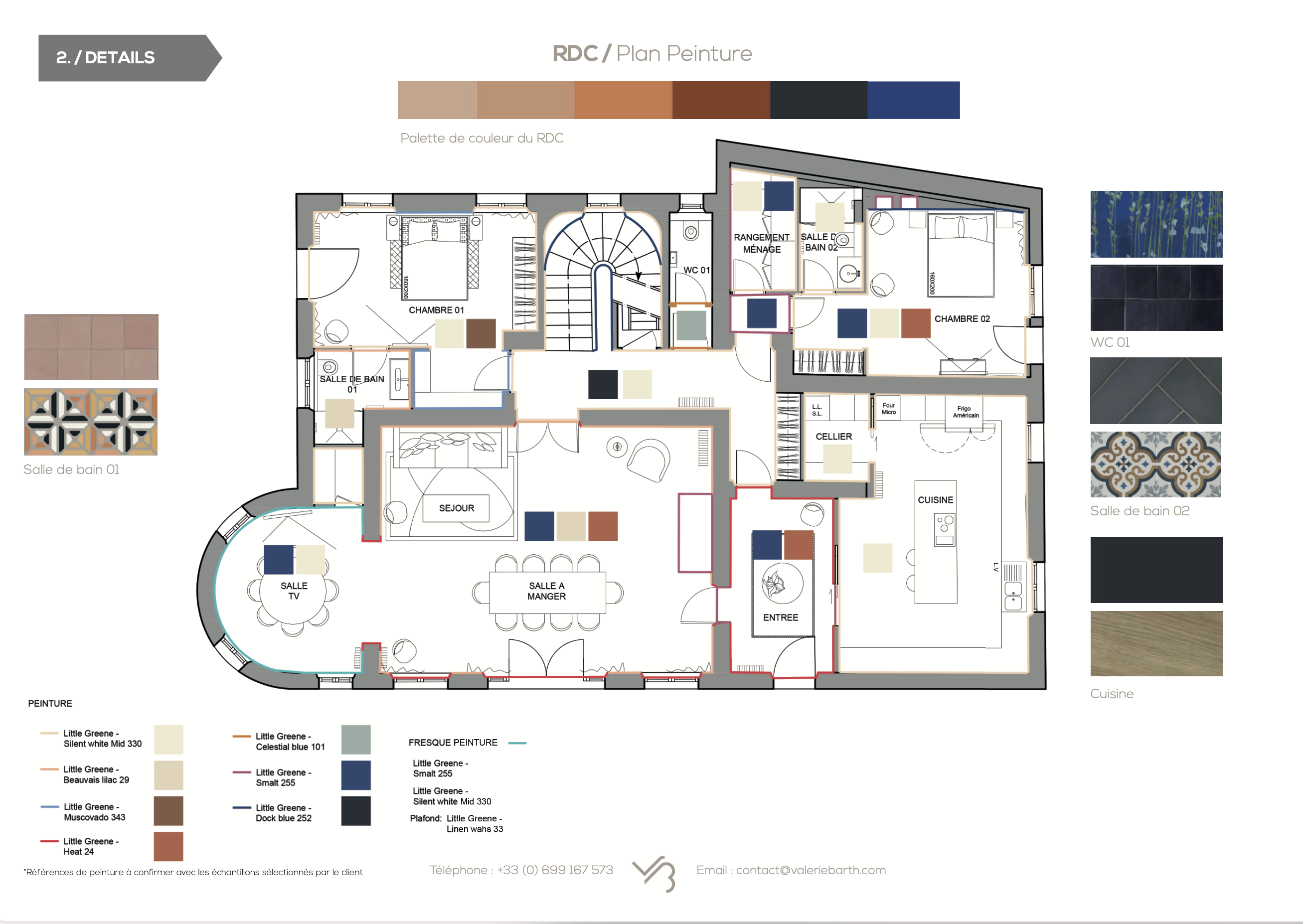 Plan peinture, design de luxe, plan conception